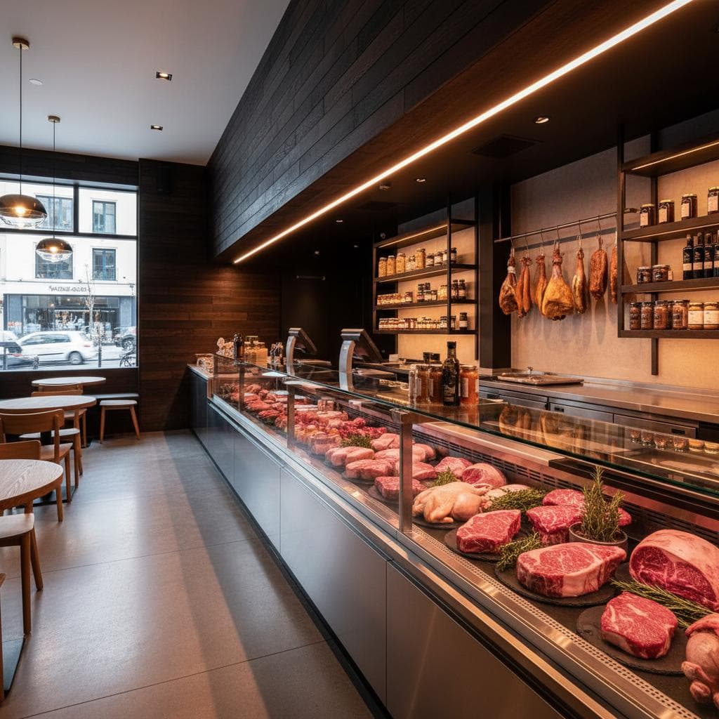 Nathi's Butchery counter and display interior